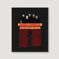 Deep Purple Tour 2019 Back Portrait Canvas Print | Artistshot