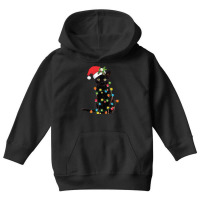 Black Cat Santa Tangled Up In Christmas Lights Sweatshirt Youth Hoodie | Artistshot