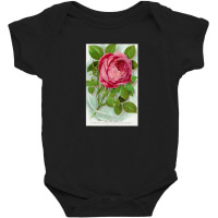 Vintage Mrs John-laing Roses Flower Botanical Specimen Baby Bodysuit | Artistshot