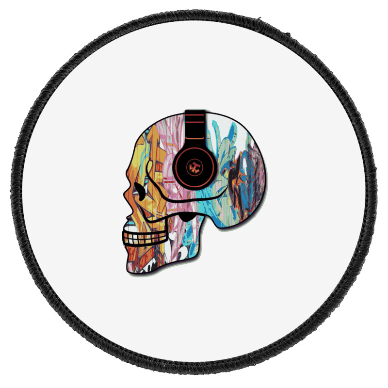 Custom Hip Hop Skull [solo] (the Twoot Channel) Round Patch By