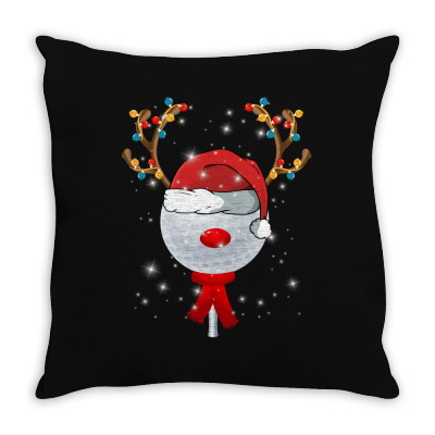 Christmas Golf Ball Throw Pillow Designed By Sengul