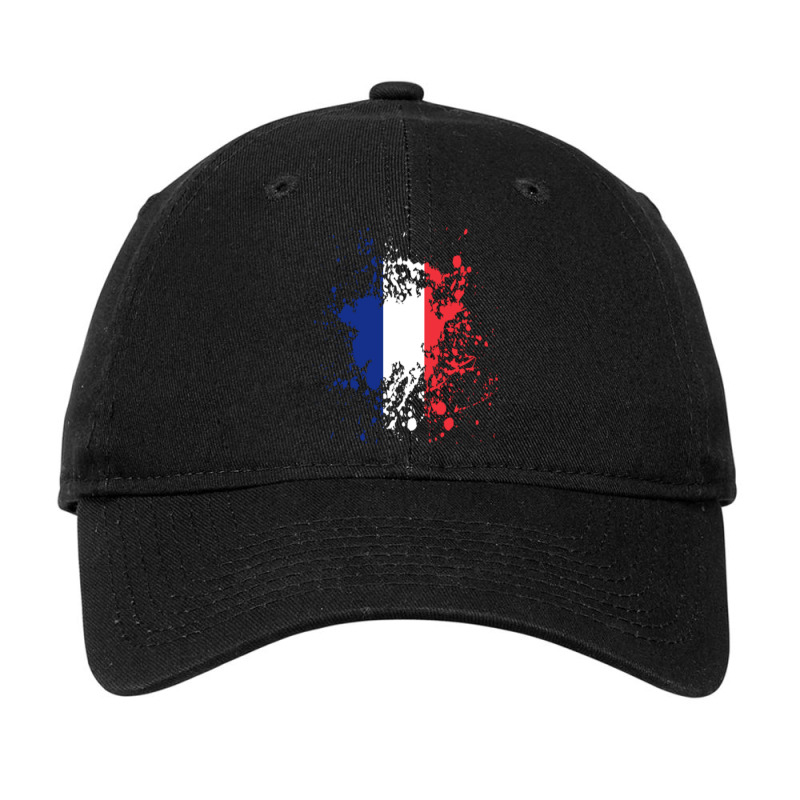 France Ink Spatter Flag Vectors Adjustable Cap | Artistshot