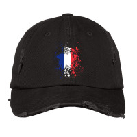 France Ink Spatter Flag Vectors Vintage Cap | Artistshot