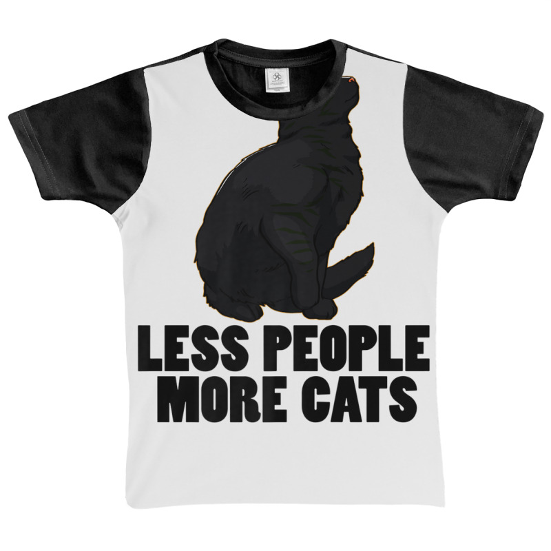 Less People More Black Cat Funny Pet Lover Men Dark Cat Graphic Youth T-shirt by arabianartyom | Artistshot