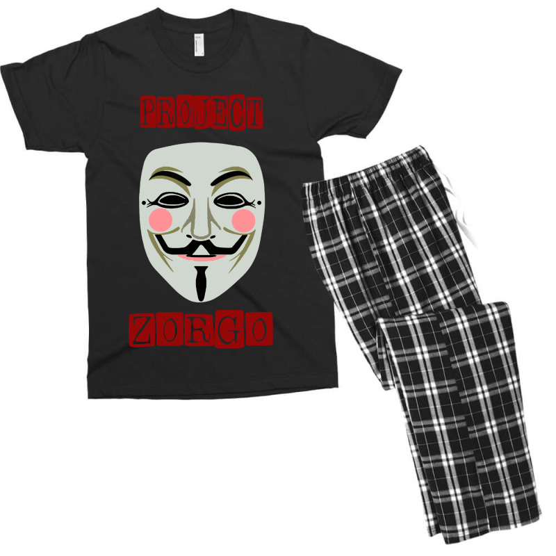 Project Zorgo Anonymous Mask Hacker Men's T-shirt Pajama Set | Artistshot