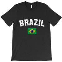 Brazil Brasil Flag Vintage  Men Women Kids Brazil T-shirt | Artistshot