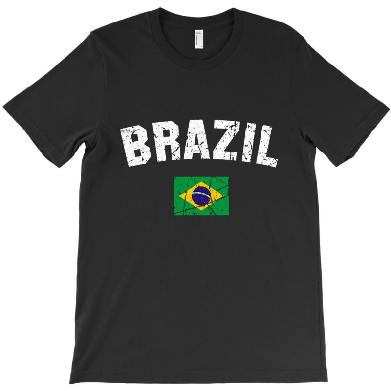 Brazil Brasil Flag Vintage  Men Women Kids Brazil T-Shirt by Victorricardo | Artistshot