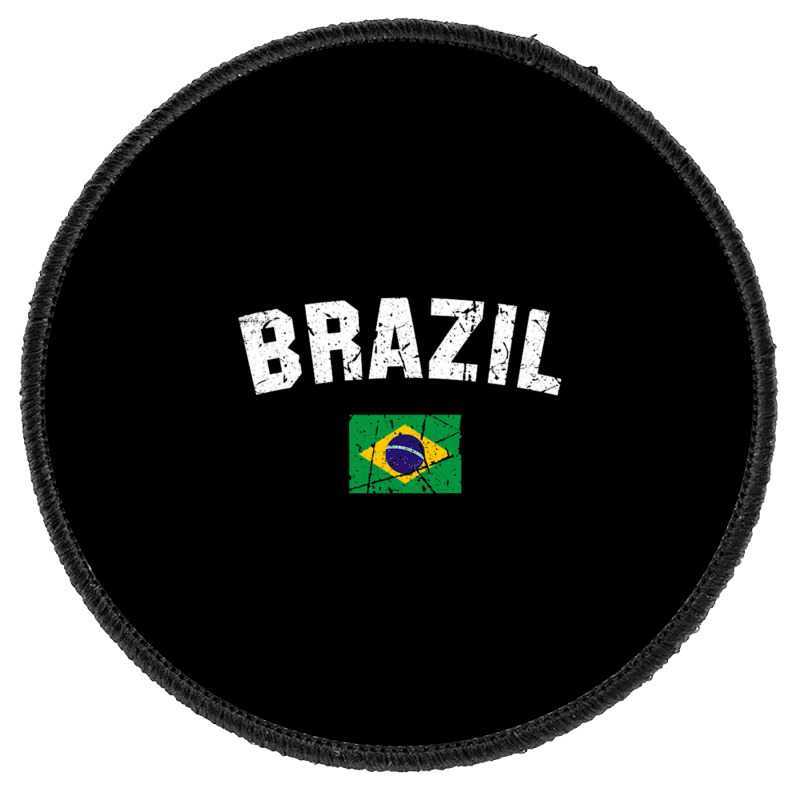 Custom Brazil Brasil Flag Vintage Men Women Kids Brazil Round