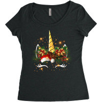 Christmas Unicorn Women's Triblend Scoop T-shirt | Artistshot