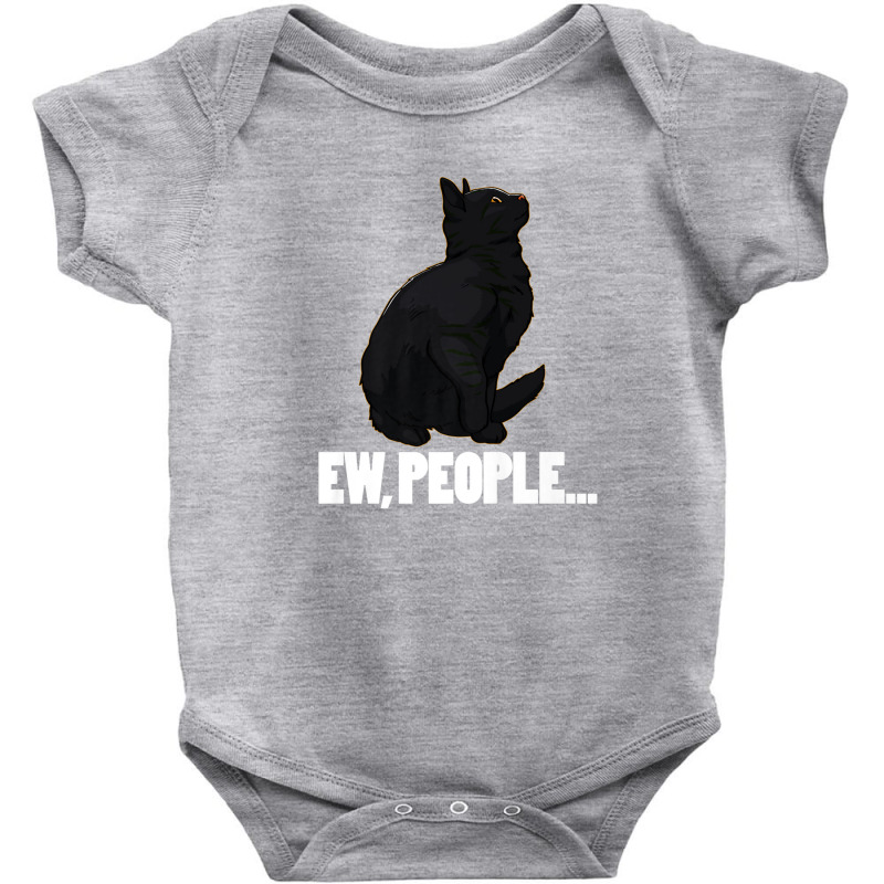 Ew People ... Black Cat Funny Pet Lover Men Dark Cat Baby Bodysuit by arabianartyom | Artistshot