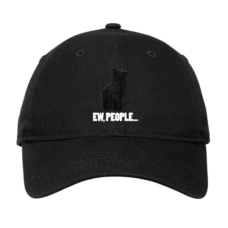 Ew People ... Black Cat Funny Pet Lover Men Dark Cat Adjustable Cap by arabianartyom | Artistshot