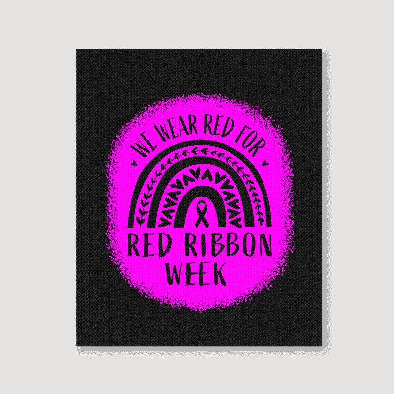 Red Ribbon Week Awareness Portrait Canvas Print | Artistshot