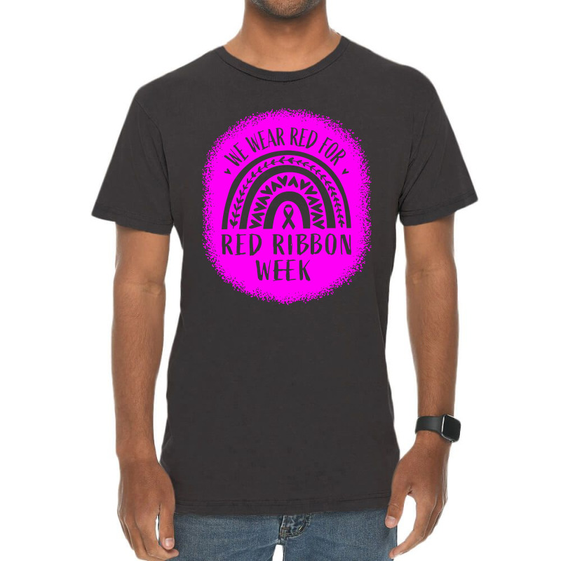 Red Ribbon Week Awareness Vintage T-shirt | Artistshot