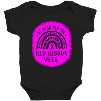 Red Ribbon Week Awareness Baby Bodysuit | Artistshot