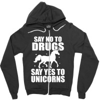 Red Yes To Unicorns Ribbon Week Zipper Hoodie | Artistshot