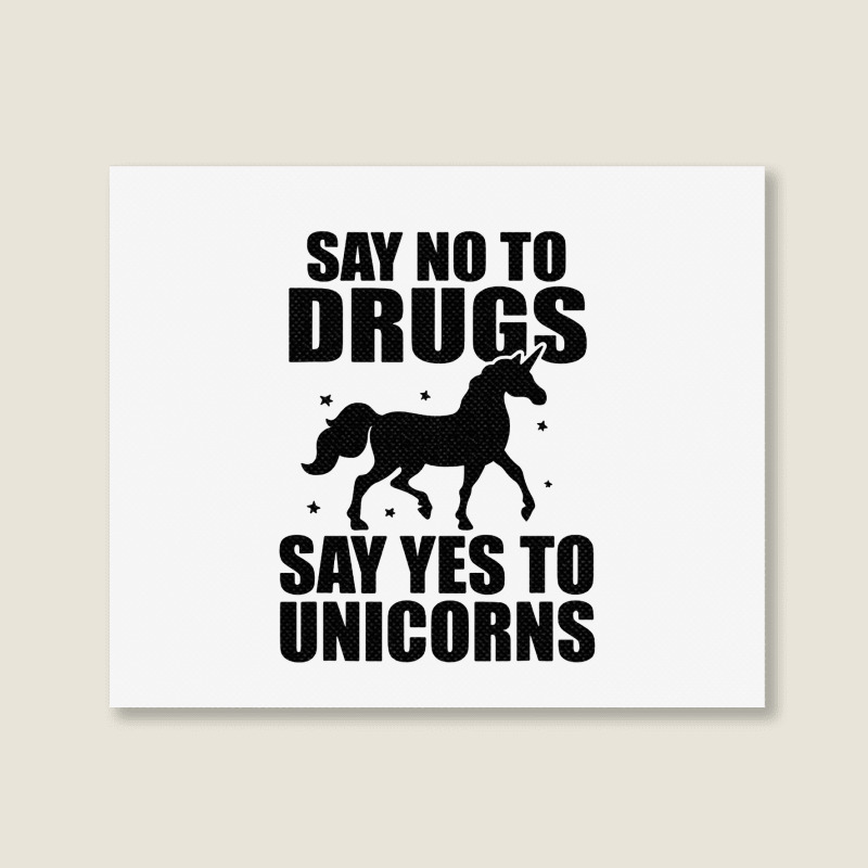 Red Yes To Unicorns Ribbon Week Landscape Canvas Print | Artistshot