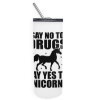 Red Yes To Unicorns Ribbon Week Skinny Tumbler | Artistshot