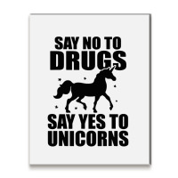 Red Yes To Unicorns Ribbon Week Metal Print Vertical | Artistshot