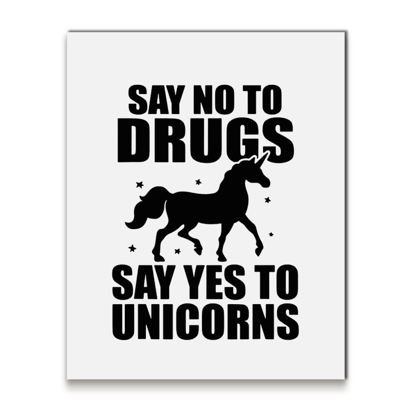 Red Yes To Unicorns Ribbon Week Metal Print Vertical | Artistshot