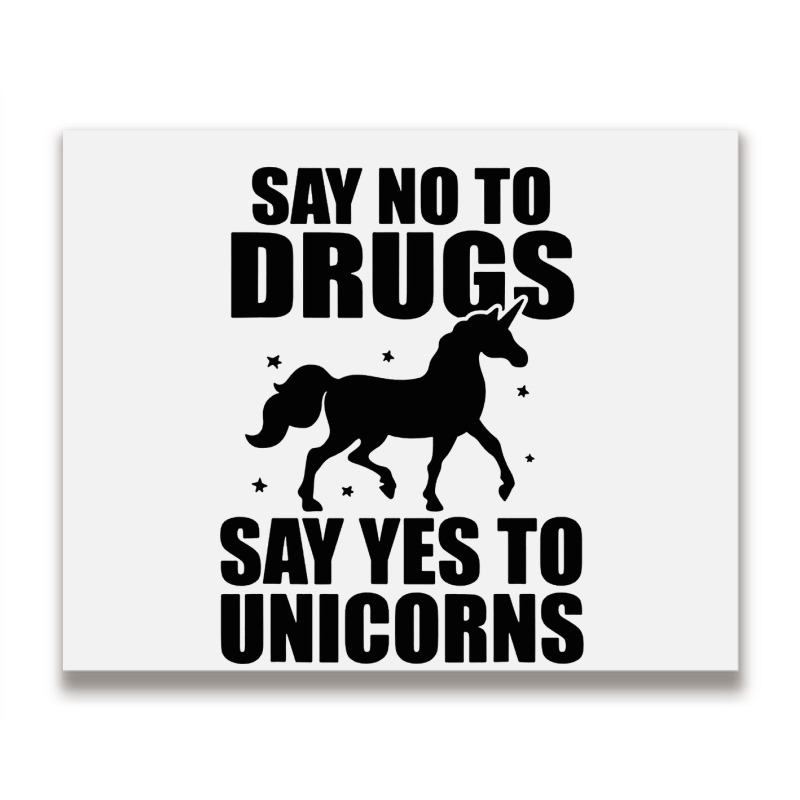 Red Yes To Unicorns Ribbon Week Metal Print Horizontal | Artistshot