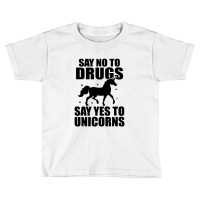 Red Yes To Unicorns Ribbon Week Toddler T-shirt | Artistshot