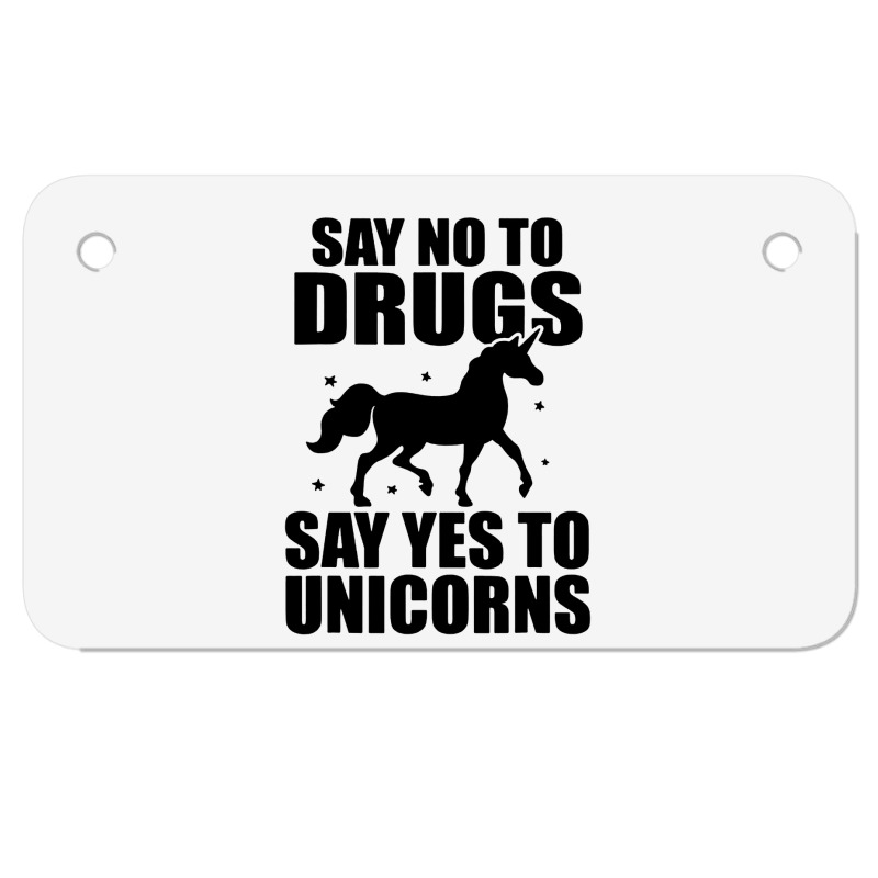 Red Yes To Unicorns Ribbon Week Motorcycle License Plate | Artistshot