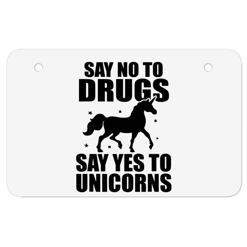 Red Yes To Unicorns Ribbon Week Atv License Plate | Artistshot