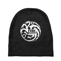 Fire And Blood Game Baby Beanies | Artistshot