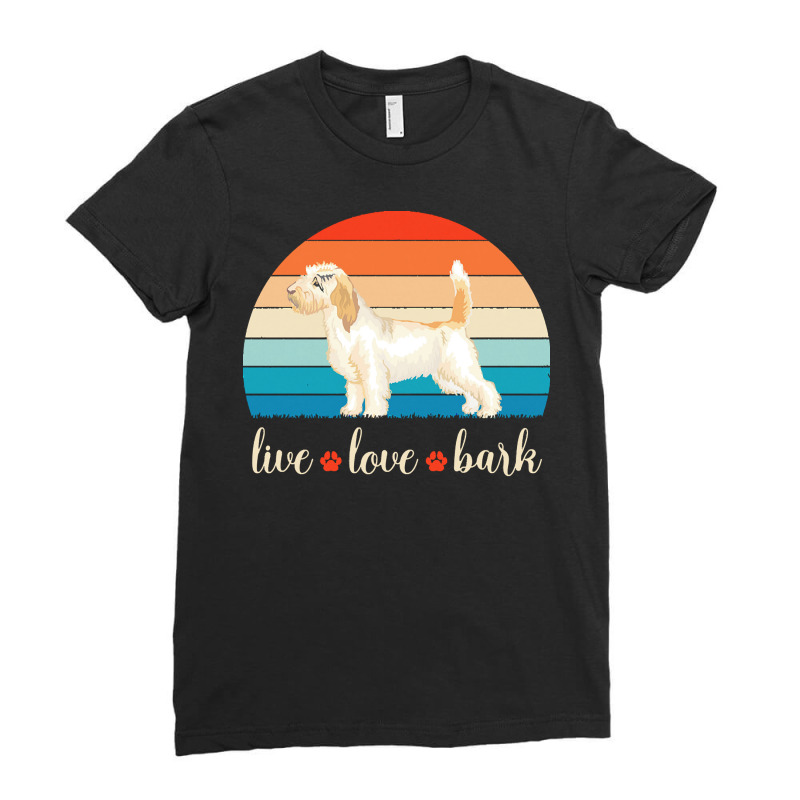 Petit Basset Griffon Vendeen T  Shirt Live Love Bark Petit Basset Grif Ladies Fitted T-Shirt by geffertz | Artistshot