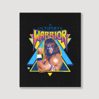 Flexing Ultimate Warrior Portrait Canvas Print | Artistshot