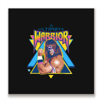 Flexing Ultimate Warrior Metal Print Square | Artistshot