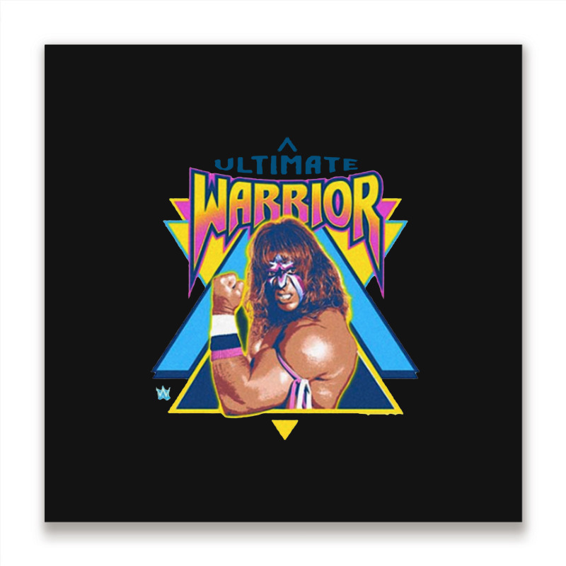 Flexing Ultimate Warrior Metal Print Square | Artistshot