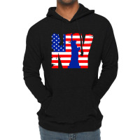 Vintage New York City Usa Flag Graphic Tees, New York City Lightweight Hoodie | Artistshot