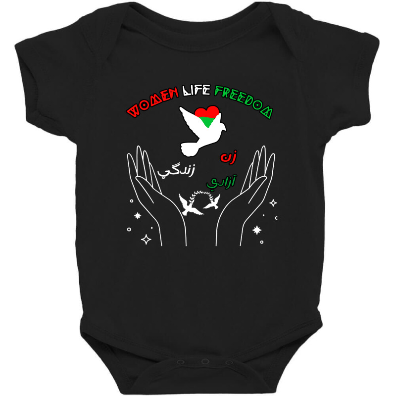 Women Life Freedom Farsi Zan Zendegi Azadi With Female Fist Baby Bodysuit by Purplebubbles | Artistshot