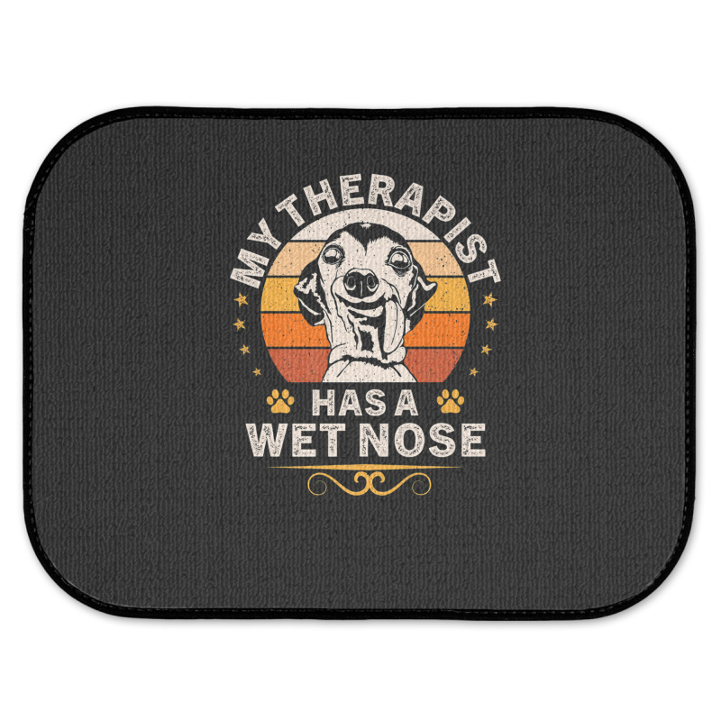 My Therapist Has A Wet Nose Italian Greyhound Dog Vintage Rear Car Mat by PecorelliMatalyn1992 | Artistshot