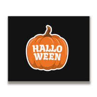 Famous Halloween Pumpkin Design Metal Print Horizontal | Artistshot