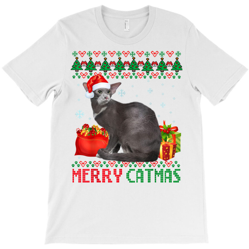 Merry Catmas Cat Ugly Christmas Oriental Cat Mom Dad T Shirt T-shirt | Artistshot