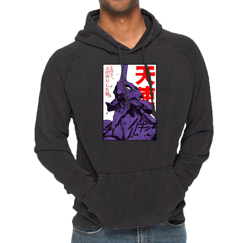 Eva Unit 01 Evangelion Vintage Hoodie by BabyPandaman | Artistshot