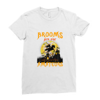 Funny Brooms Are For Amateurs Witch Riding Horse Halloween Ladies Fitted T-shirt | Artistshot