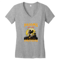 Funny Brooms Are For Amateurs Witch Riding Horse Halloween Women's V-neck T-shirt | Artistshot