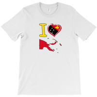 I Love Papua New Guinea. Guinean Flag In Shape Of A Heart T-shirt | Artistshot