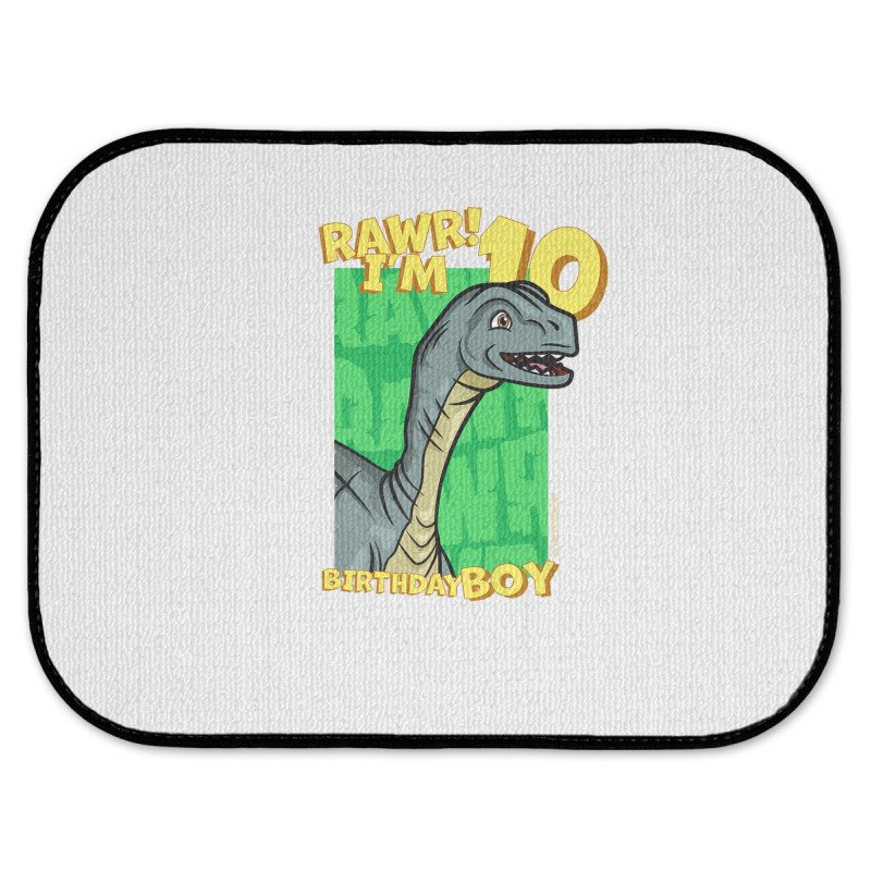 Rawr! I'm 10 Birthday Boys 10th Birthday Dino Mussaurus Rear Car Mat | Artistshot