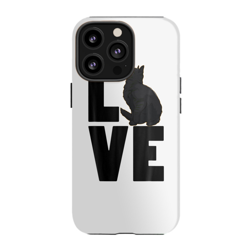 Love Black Cat Funny Pet Lover Men Dark Cat Iphone 13 Pro Case | Artistshot