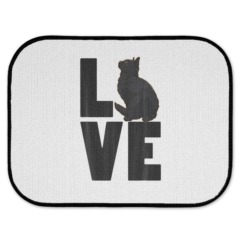 Love Black Cat Funny Pet Lover Men Dark Cat Rear Car Mat | Artistshot