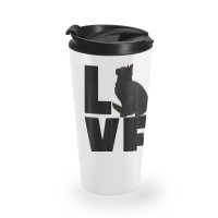 Love Black Cat Funny Pet Lover Men Dark Cat Travel Mug | Artistshot