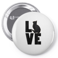 Love Black Cat Funny Pet Lover Men Dark Cat Pin-back Button | Artistshot