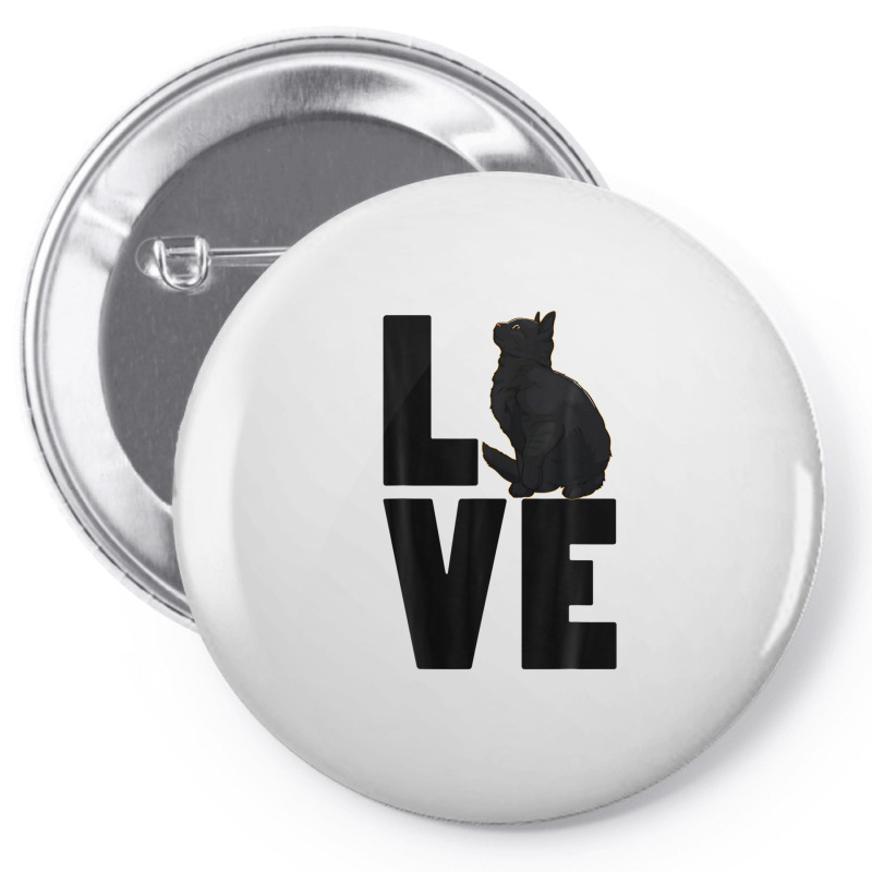 Love Black Cat Funny Pet Lover Men Dark Cat Pin-back Button | Artistshot