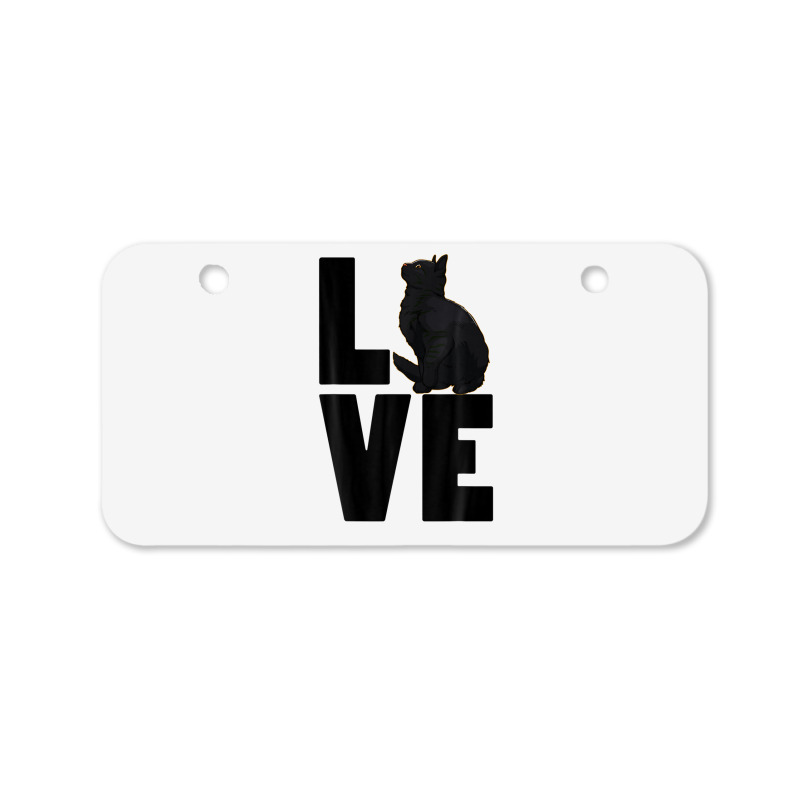 Love Black Cat Funny Pet Lover Men Dark Cat Bicycle License Plate | Artistshot