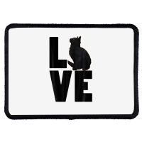 Love Black Cat Funny Pet Lover Men Dark Cat Rectangle Patch | Artistshot