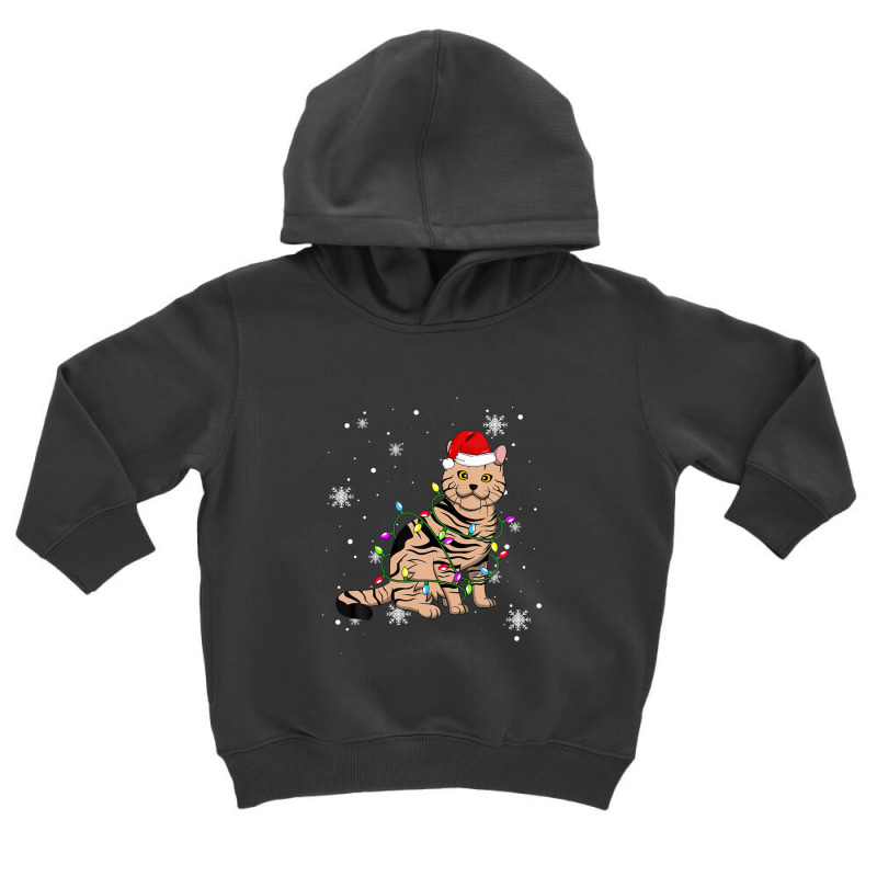 American Shorthair Cat Christmas Lights Christmas Cat Lover Toddler Hoodie by arabianartyom | Artistshot